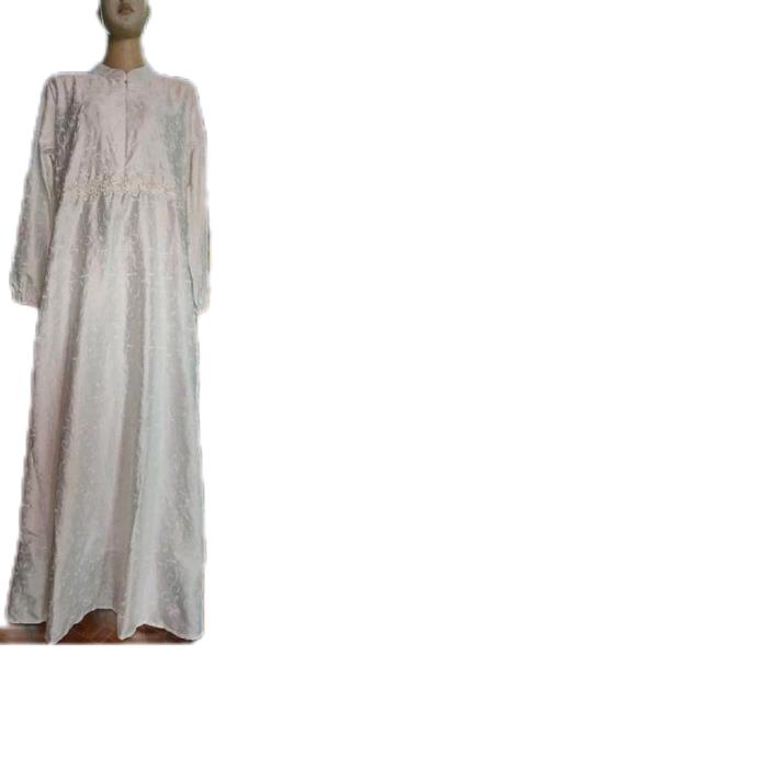 gamis fayola sutra-gamis putih/brokenwhite