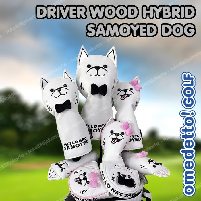 PREMIUM CUTE SAMOYED DOG ANJING PUPPY DRIVER WOOD HYBRID IRON PUTTER HIGH QUALITY OMEDETTO