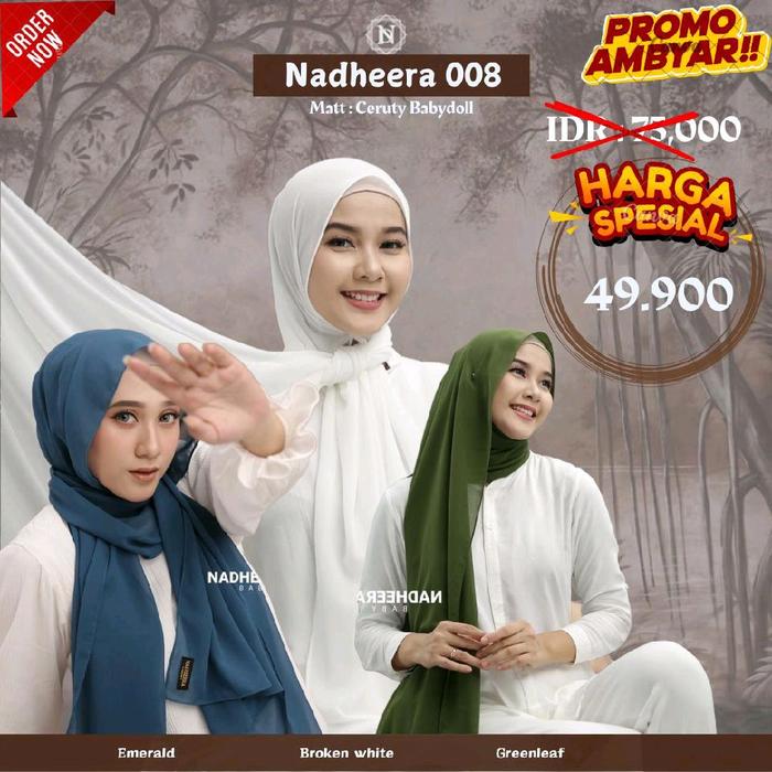 Nadheera 008 / N008 scarf plasmina by nadheera Luxury / plasmina murah