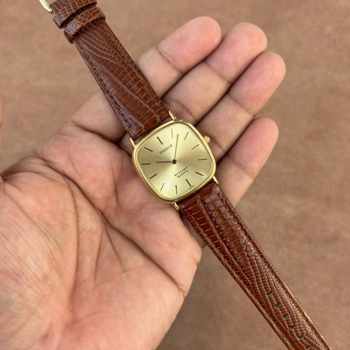 JAM TANGAN PRIA TISSOT STYLIST QUARTZ  TANK VINTAGE ORIGINAL