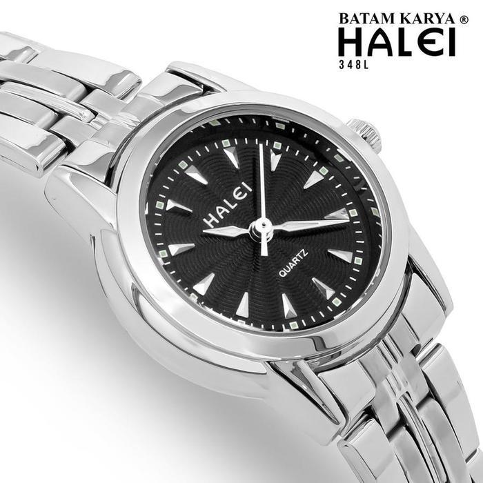 Halei Watch 348 L - Jam Tangan Wanita Rantai Stainless Steel Analog Kekinian - Tahan Air dan Garansi