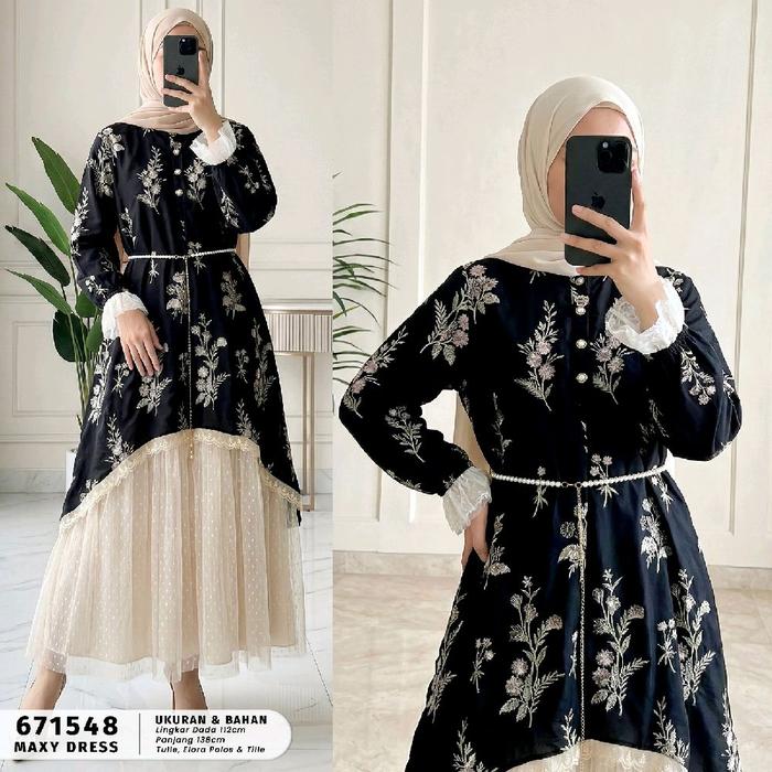 GAMIS BINI ORANG ( katun jepang bordir )