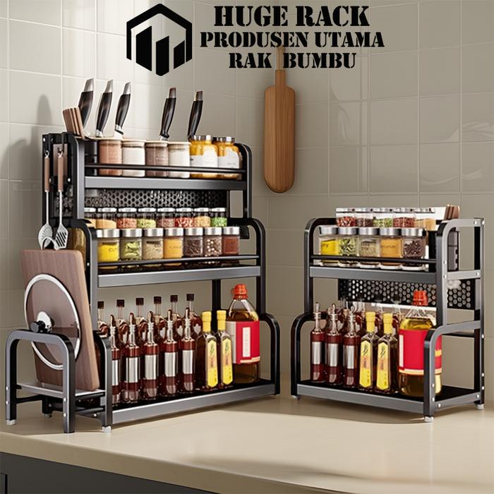Rak Bumbu Dapur Stainless Steel Rak Bumbu Dapur Estetik Rak Botol Bumbu Rak Penyimpanan Bumbu Dapur
