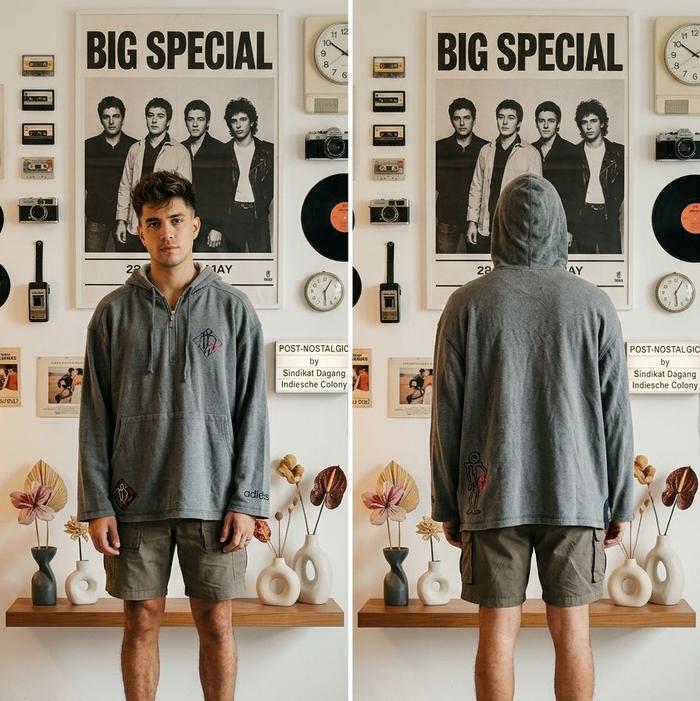 Jacket Vintage 90s Adidas Streetball Grey Halfzip Hoodie Rare Sports Sweater Jumper Pria Classic Ret