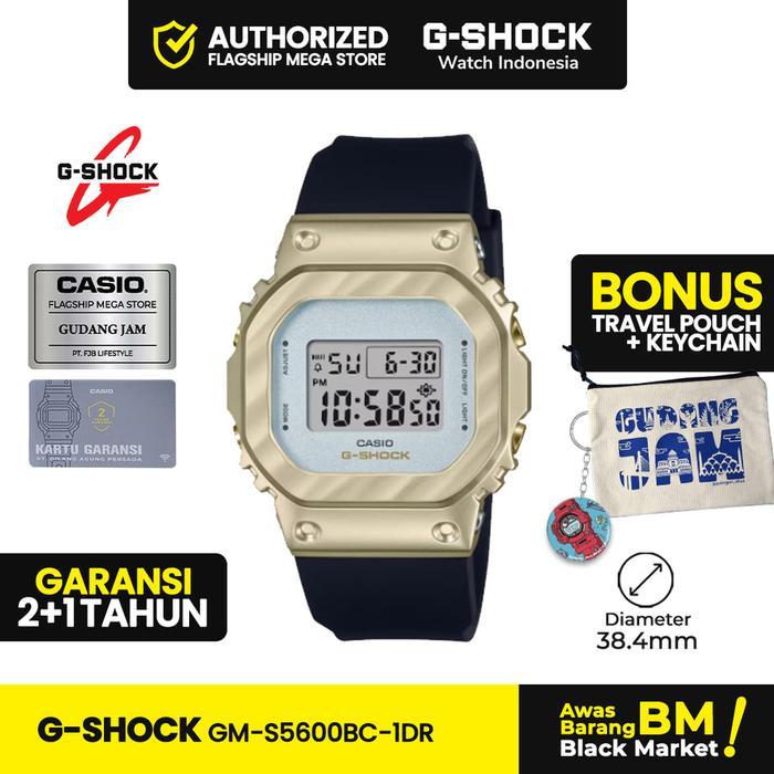 G-Shock GM-S5600BC-1DR | Jam Tangan Wanita Cewek | Analog Digital | Anti Air | Original | Casio G-Sh