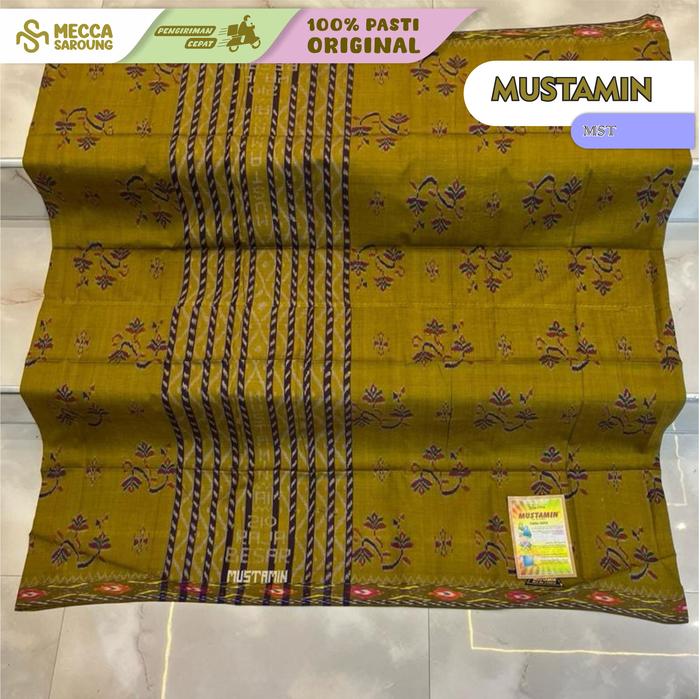 Sarung Mustamin Kembang Raja Besar A1 full sutra original