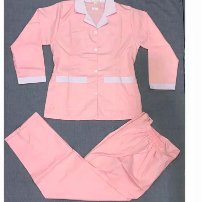 Baju Seragam Suster Hijab Panjang Warna Katun Jepang Terlaris