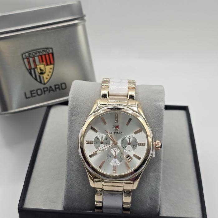 jam tangan leopard / jam tangan rantai elegan
