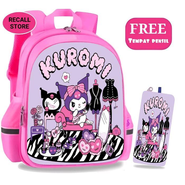 BOOM SALE Recall Store Tas Sekolah Ransel Anak Perempuan SD PAUD Karakter Kuromi Fashion Trending Ba