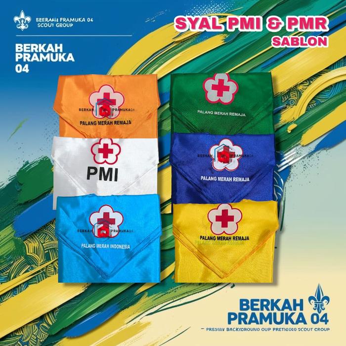 SYAL SCRAFT LEHER PMI PMR MADYA WIRA SD SMP SMA SABLON VARIASI LENGKAP Anak
