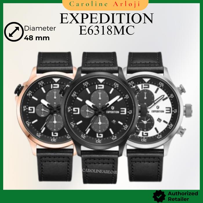 ORIGINAL Jam Tangan Pria Expedition E6318 / E 6318 / E6318MC Garansi Resmi 1 Tahun Kulit