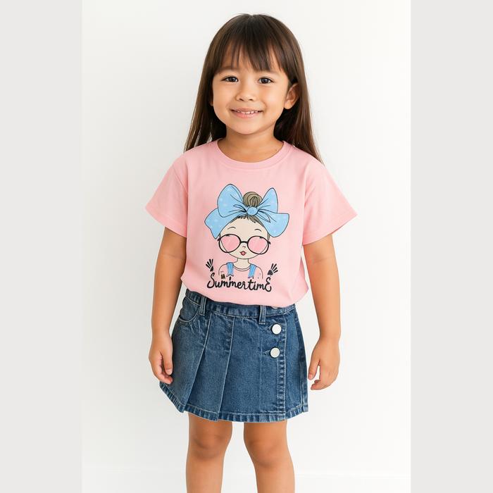 SETELAN ROK CELANA ANAK SETELAN ROK JINS ANAK PEREMPUAN USIA 2-8 TAHUN KOREAN STYLE BAJU ANAK KACAMA
