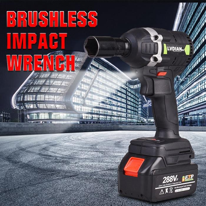630N.M Electric Cordless Brushless Impact Wrench 3000rpm 288VF