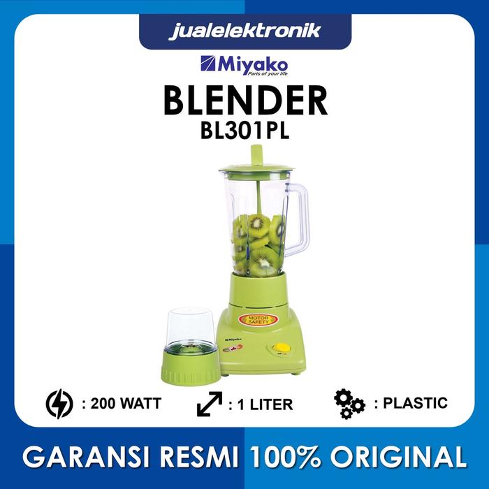 Miyako Blender Plastik 1.0 Liter 2in1 200 Watt - BL301PL