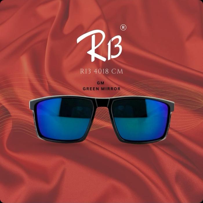 RB Kacamata Hitam RI3 4018 CM GM Green Mirror dengan Lensa Reflektif Biru untuk Gaya Modern