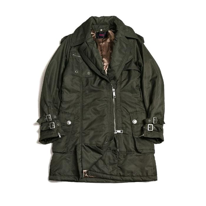 CHU XXX Single Heavy Zipper Front Runway Collar Coat Jacket