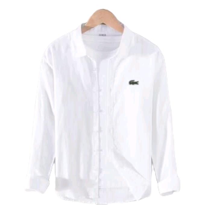 BAJU LENGAN PANJANG KERAH LOGO BUAYA Atasan Pria Casual Distro Nyaman Bahan Katun Premium Desain Ele
