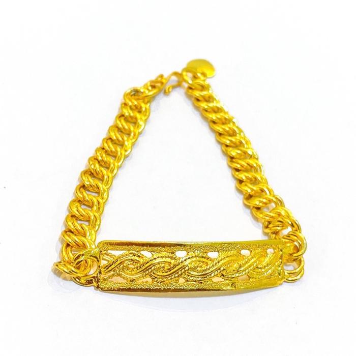 gelang kerawang coco viral Lapis Emas 24krt Crum Emas Muda 18gram gelang Cewek Replika Premium Gold