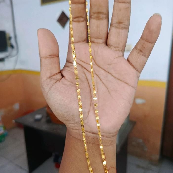 kalung emas 2.5 gram .model kobra atau biji timun atau kalung pecah kopi