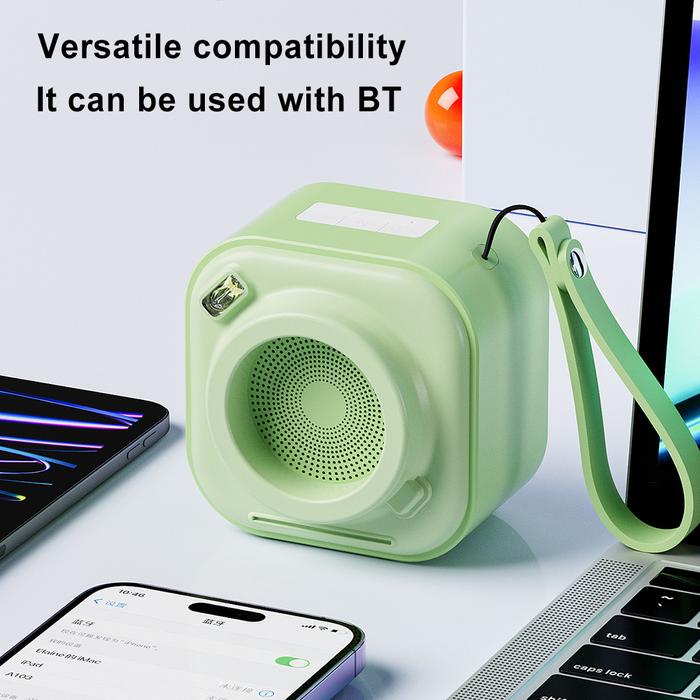 Unique Camera Look Mini Speaker Bass Radiator Bluetooth-Compatible