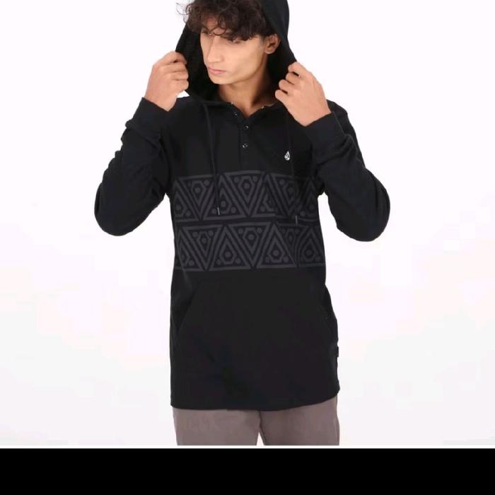 pullover hoodie volcom black motif original