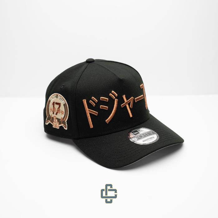 TOPI NEW ERA ORIGINAL 940 A FRAME LOS ANGELES DODGERS 17 TH KANJI BLACK BROWN