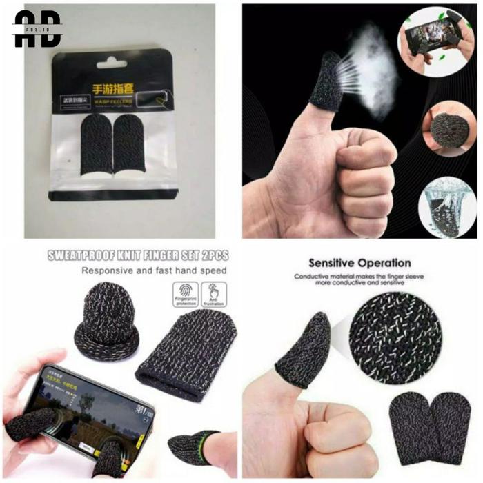 ABS - SARUNG TANGAN JEMPOL ISI 2 ANTI BASAH/KERINGAT HP PUBG GAMING SARUNG JARI JEMPOL / ANTI KERING