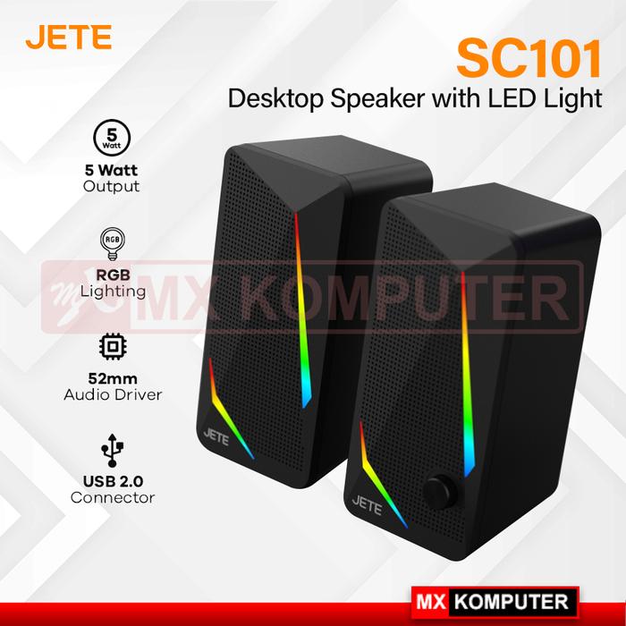Speaker PC Komputer Laptop JETE SC101 5 Watt with LED Light