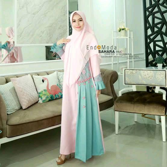 ENDOMODA SAHARA SET HIJAB GAMIS DEWASA
