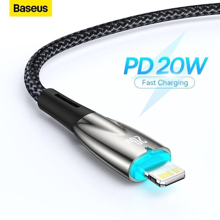 Baseus kabel USB C pengisian daya cepat, kabel USB Tipe C, kabel