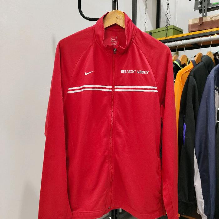 Jaket Tracktop Nike Original (Merah List Putih)