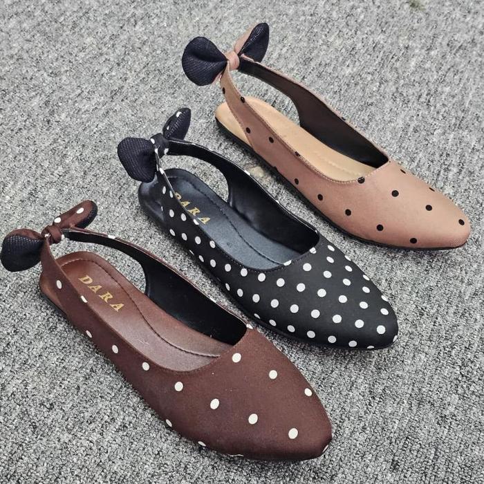 Alifha.store Sepatu Flat Wanita / Flatshoes Wanita POLKADOT - M02