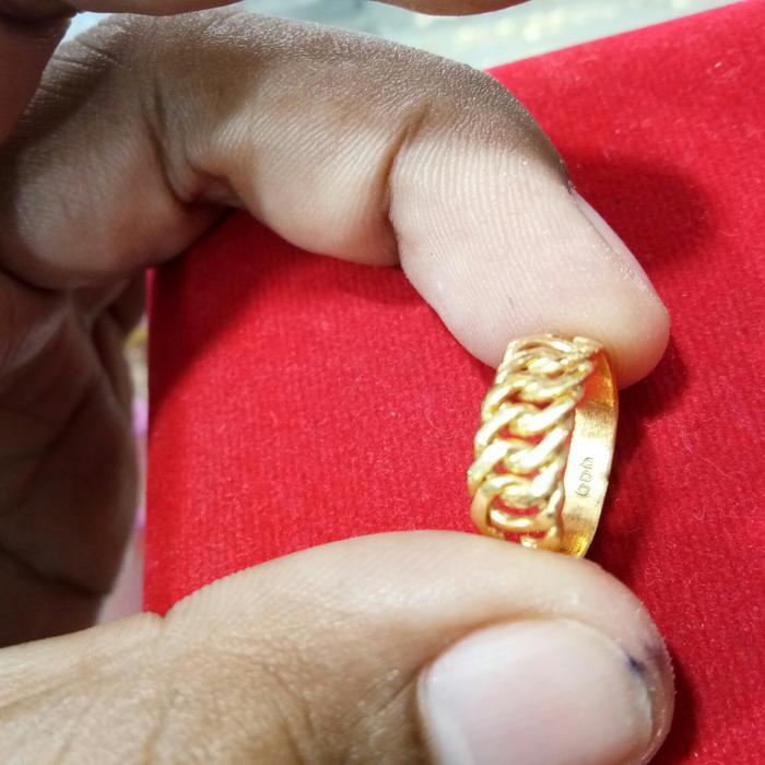 CINCIN SETENGAH RANTE EMAS ASLI KADAR 999.5%