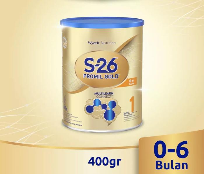 S-26 Promil Gold Tahap 1 Susu Formula Bayi 0-6 Bulan 400g Menyediakan Nutrisi Seimbang