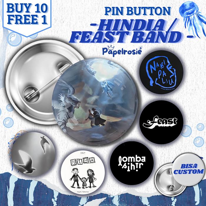 PIN BUTTON HINDIA FEAST BAND | PIN PENITI AESTHETIC 44MM HINDIA BAND FEAST BAND | PIN PENITI BULAT A