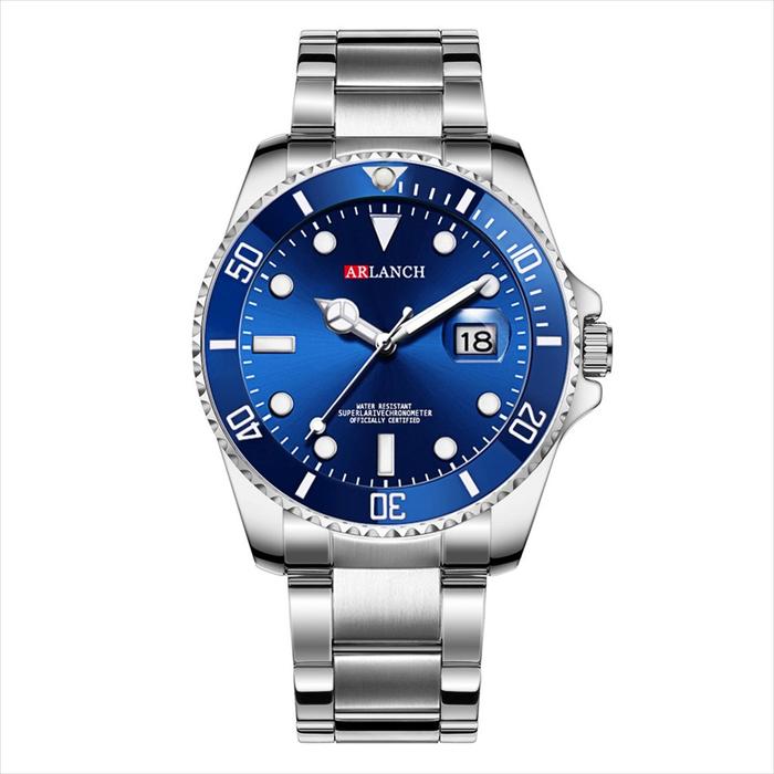 Jam Tangan Pria ARLANCH 305 Analog Date Anti Air Quartz Stainless Steel