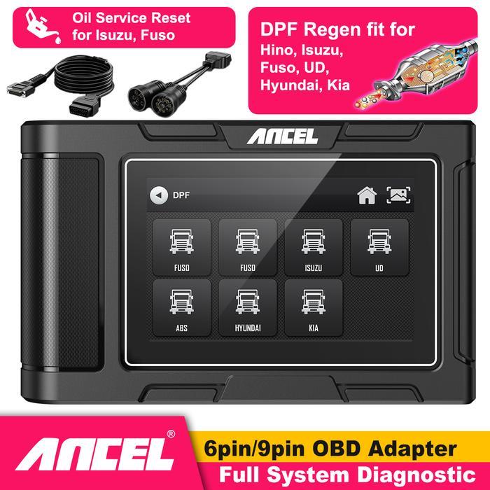 ANCEL HD3200 12V/24V OBD2 Scanner Sistem Penuh Pemindai Diagnostik Truk Tugas Berat Car Kendaraan Me