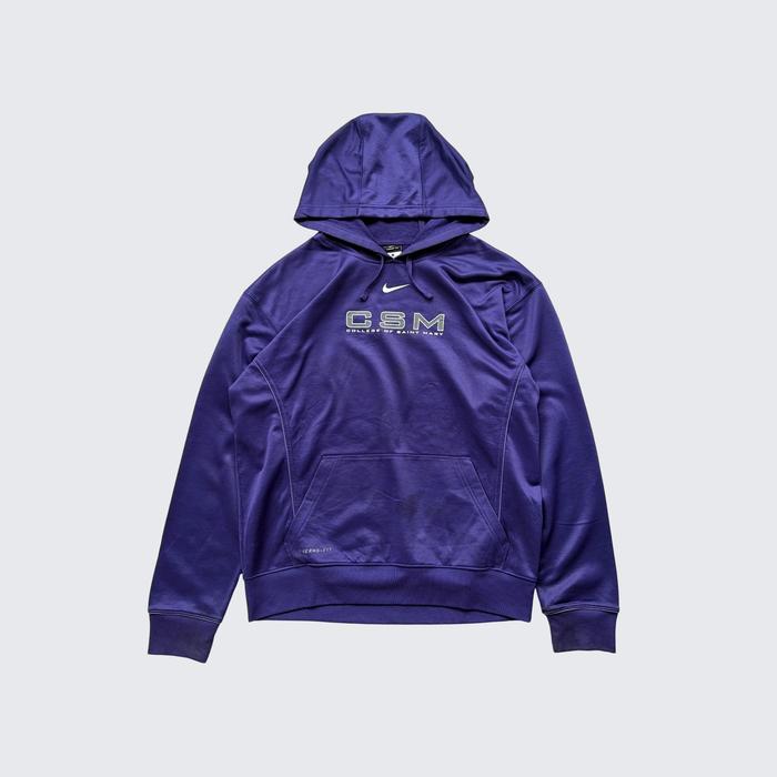 Metallic Purple Grey Nike Therma-Fit CSM USA Center Swoosh Hoodie - Unisex - L