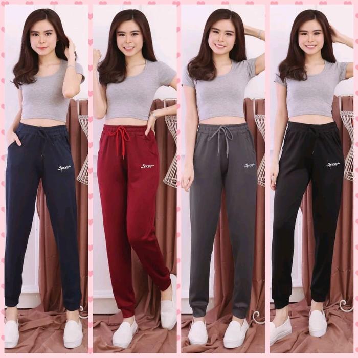 celana jogger Joger training wanita premium sport Celana import