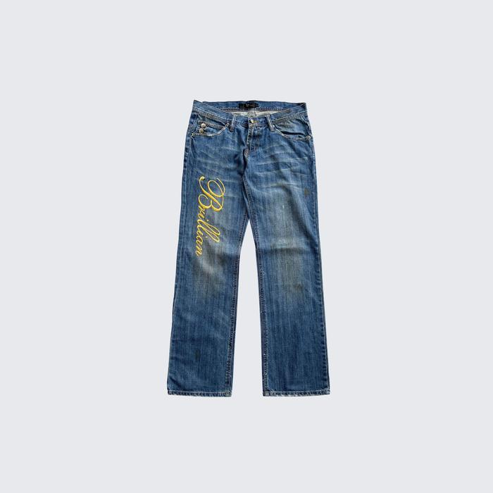 Blue Washed Vintage MIDAS Japan ‘Brillian’ Semi Bootcut Denim Pants - Unisex - L