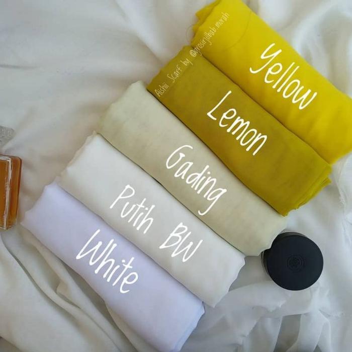 Hijab Pollycoton Hijab Square ( Yellow/kuning Golkar Lemon Gading Putih BW White Putih Bersih )