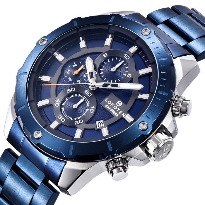LOFOTEN Watch - Jam Tangan Pria - Sapphire - F-6509MC - Chronograph