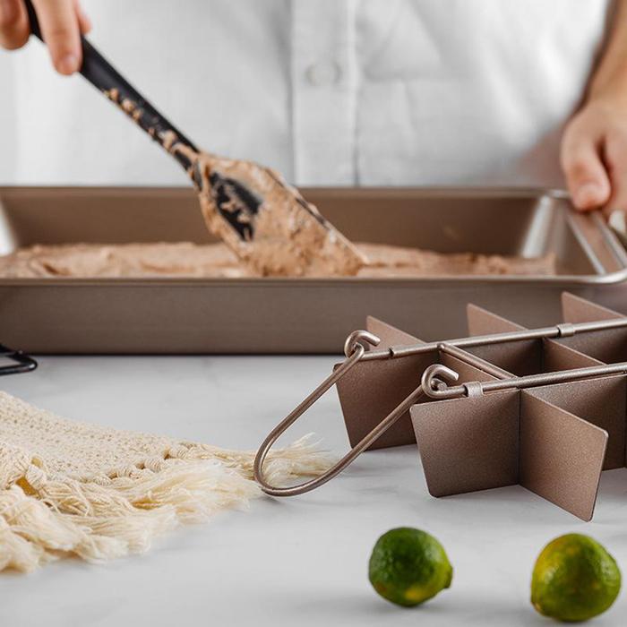 Brownie Baking Tray Non-stick Stainless Steel Slicer Baking Tray Cake