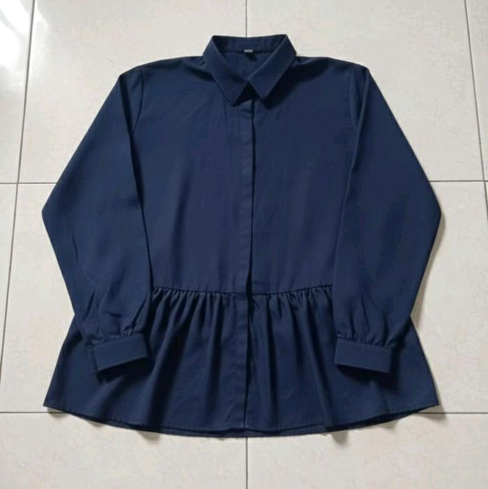 tunik azalea bhan rayon polos busui kancing aktif
