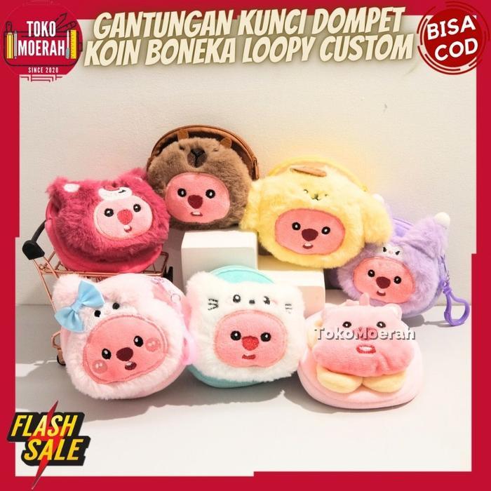 DOMPET KOIN BONEKA LOOPY CUSTOM POUCH KOIN 3D BONEKA LOOPY IMUT LUCU MURAH GROSIR GANTUNGAN KUNCI BO