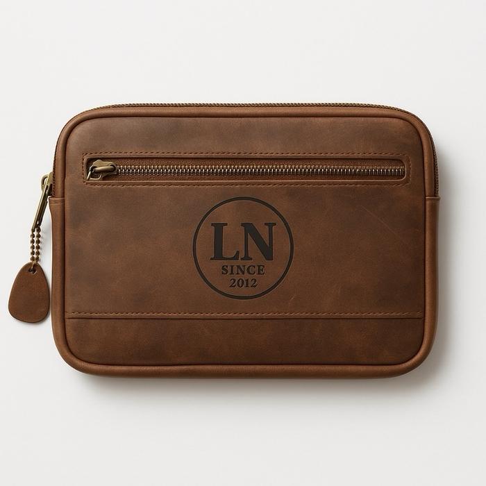 LN LEATHER BAG YKK RESLTG  Slingbag tas tangan warna coklat tua asli kulit dibuat oleh pengrajin lok