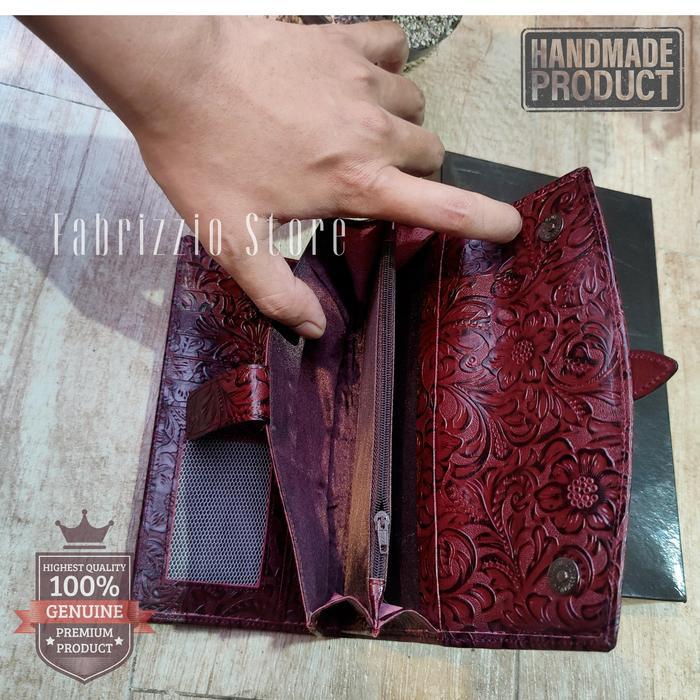 dompet wanita etnik kulit asli kode : gayatri New