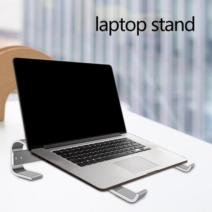 Laptop Berdiri Aluminium Ergonomis Laptop Riser untuk Meja Baik