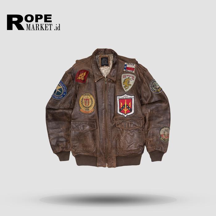 Vintage AVIREX G-1 Top Gun US Leather Flight Jacket Not BuzzRickson AlphaIndustries TheRealMccoy Yel