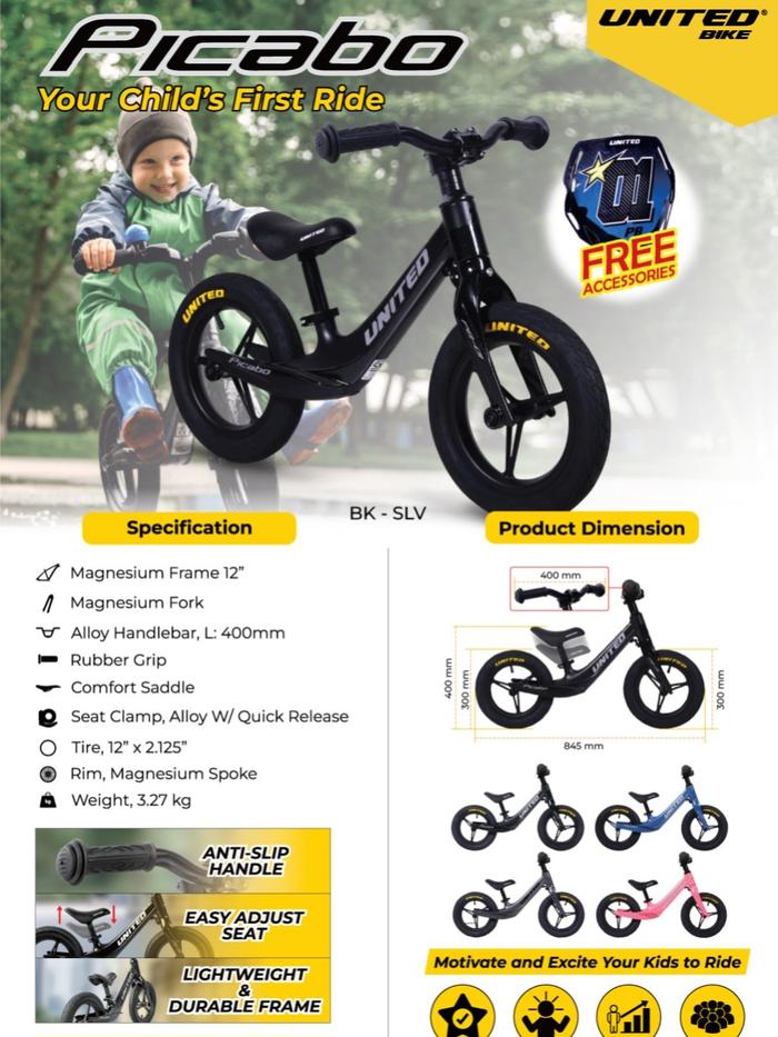 Push Bike UNITED Picabo New Magnesium Frame Racing Whell Push Bike